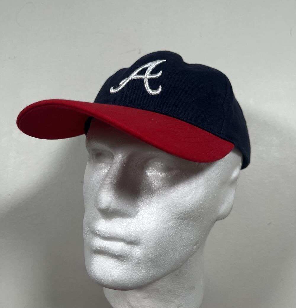 Atlanta Braves Hat Cap Strap Back Mens One Size Blue Red MLB Baseball Chevrolet